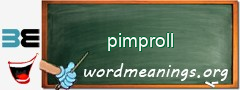 WordMeaning blackboard for pimproll